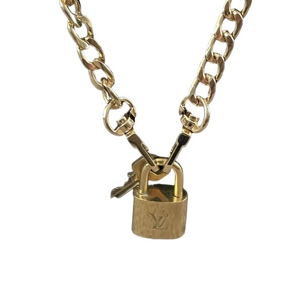 Authentic Louis Vuitton Lock & Key on Non-Branded Necklace - Picture 2 of 8